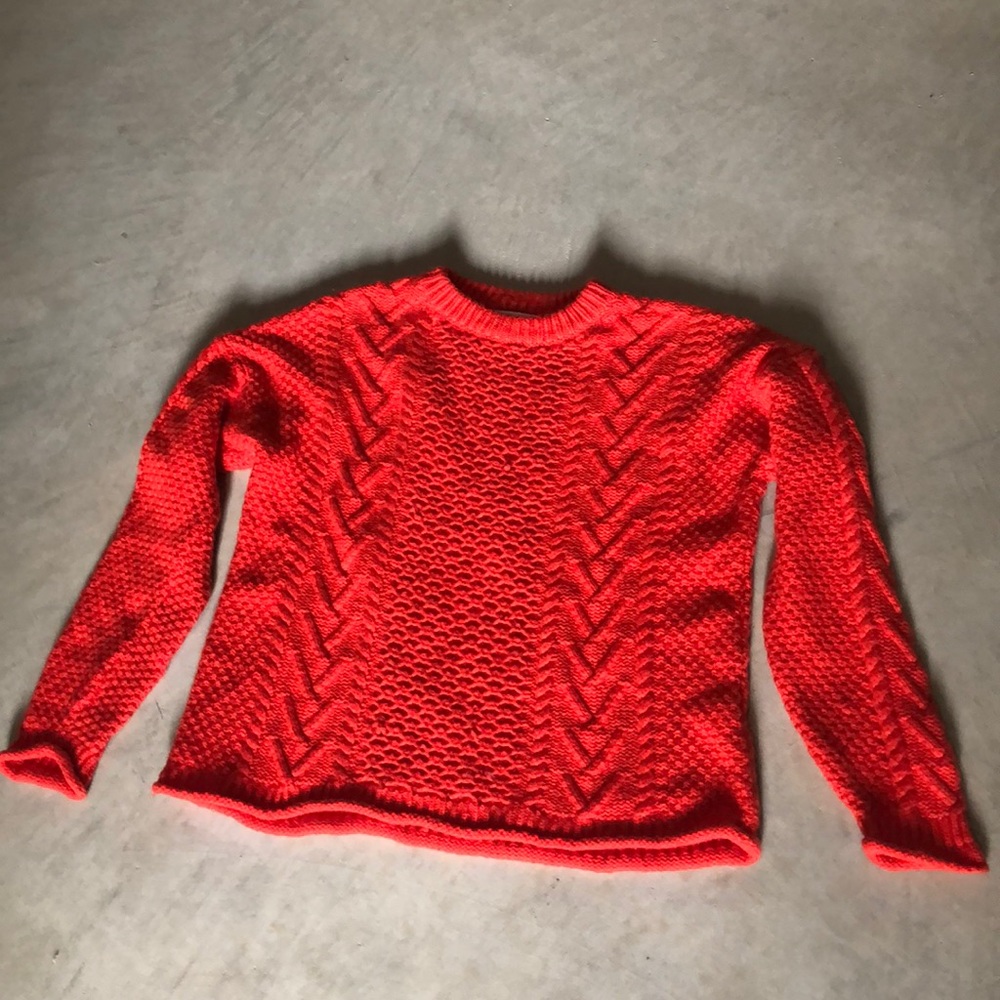 Madewell Women's Red Cable-Knit Sweater Small